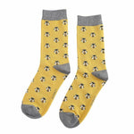 Load image into Gallery viewer, lusciousscarves Socks Miss Sparrow Honey Bees Bamboo Socks - Mustard
