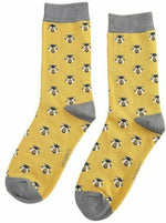 Load image into Gallery viewer, lusciousscarves Socks Miss Sparrow Honey Bees Bamboo Socks - Mustard
