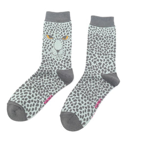 lusciousscarves Socks Miss Sparrow Leopard Bamboo Socks - Duck Egg