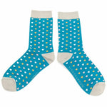 Load image into Gallery viewer, lusciousscarves Socks Miss Sparrow Little Hearts Bamboo Socks - Teal
