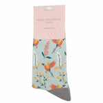 Load image into Gallery viewer, lusciousscarves Socks Miss Sparrow pheasants Bamboo Socks - Duck Egg
