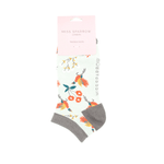Load image into Gallery viewer, lusciousscarves Socks Miss Sparrow Pheasants Trainer Bamboo Socks - Pale Green
