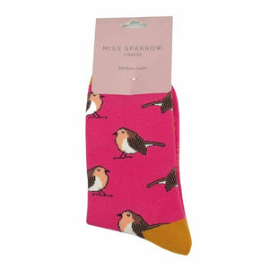 lusciousscarves Socks Miss Sparrow Robin Bamboo Socks - Hot Pink