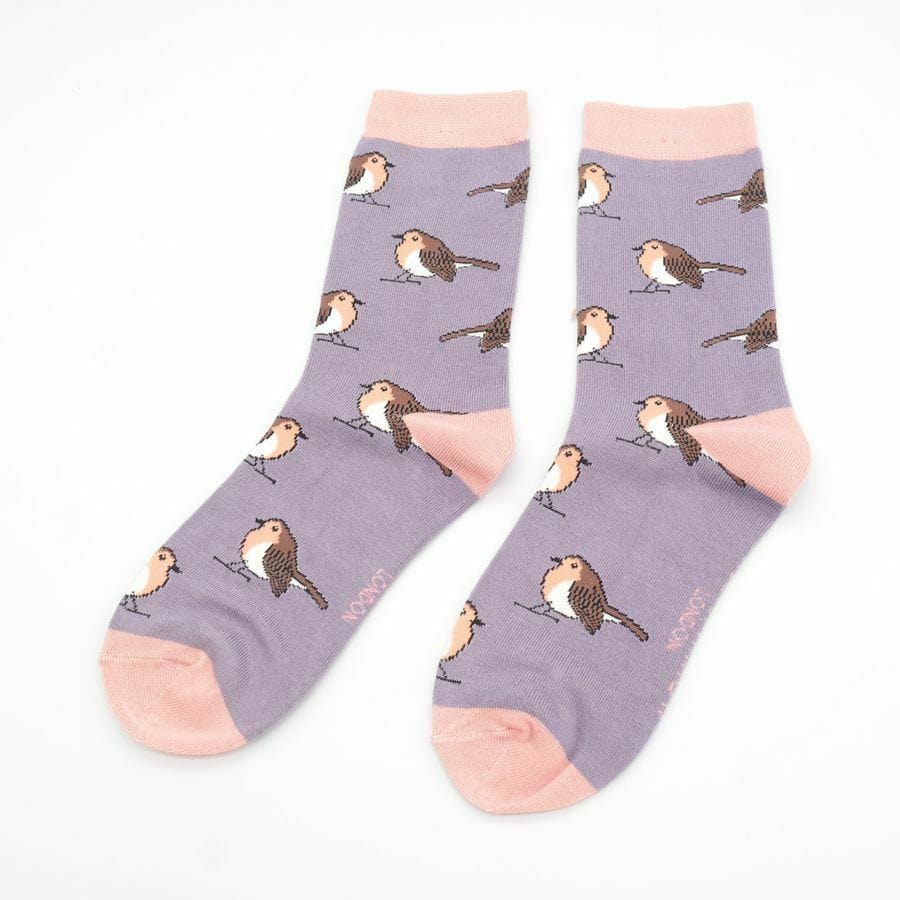 lusciousscarves Socks Miss Sparrow Robins Bamboo Socks - Lilac