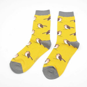 lusciousscarves Socks Miss Sparrow Robins Bamboo Socks - Yellow