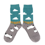 Load image into Gallery viewer, lusciousscarves Socks Miss Sparrow Sheep Meadows Bamboo Socks - Grey
