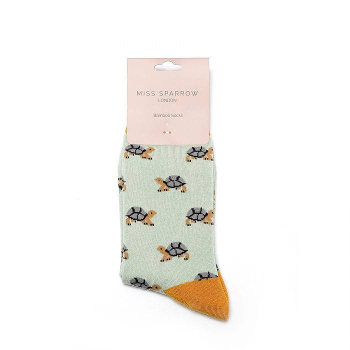 lusciousscarves Socks Miss Sparrow Turtle Bamboo Socks - Duck Egg
