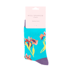 Load image into Gallery viewer, lusciousscarves Socks Miss Sparrow Wild Iris Bamboo Socks - Teal
