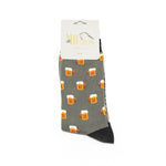Load image into Gallery viewer, lusciousscarves Socks Mr Heron Beer Bamboo Socks - Grey
