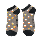 Load image into Gallery viewer, lusciousscarves Socks Mr Heron Beer Trainer Bamboo Socks - Grey
