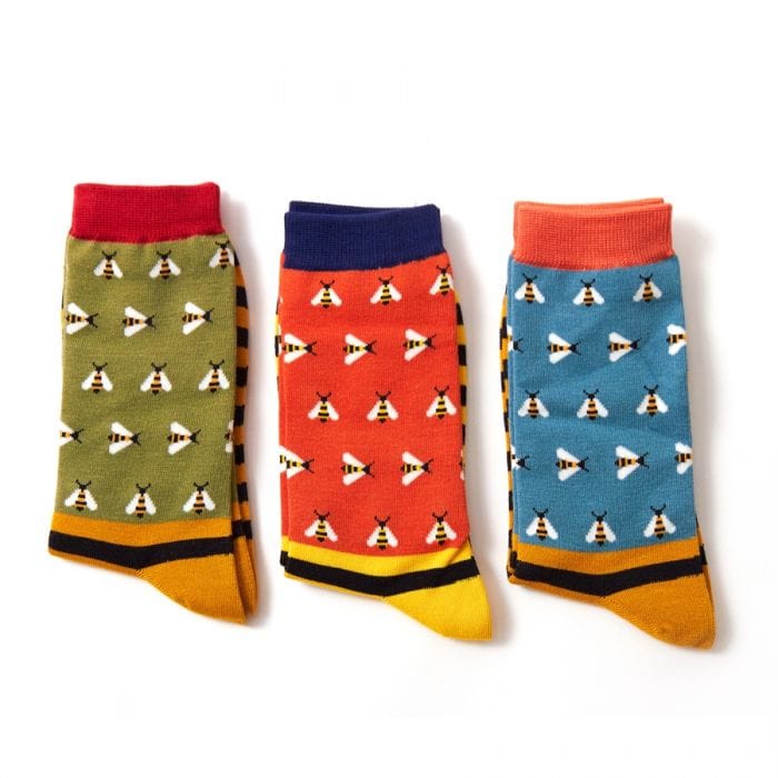 lusciousscarves Socks Mr Heron Busy Bees Bamboo Socks - Orange