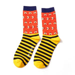 Load image into Gallery viewer, lusciousscarves Socks Mr Heron Busy Bees Bamboo Socks - Orange
