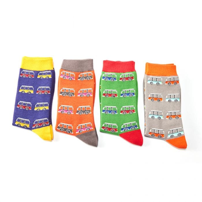 lusciousscarves Socks Mr Heron Campervan Bamboo Socks - Green