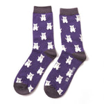 Load image into Gallery viewer, lusciousscarves Socks Mr Heron Mini Westies Bamboo Socks - Purple
