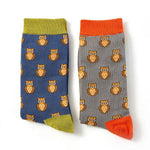 Load image into Gallery viewer, lusciousscarves Socks Mr Heron Owls Bamboo Socks Box

