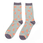 Load image into Gallery viewer, lusciousscarves Socks Mr Heron Rabbits Bamboo Socks - Muted Green
