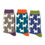 Load image into Gallery viewer, lusciousscarves Socks Mr Heron Scottie Bamboo Socks - Grey
