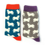 Load image into Gallery viewer, lusciousscarves Socks Mr Heron Spaniels Bamboo Socks - Teal
