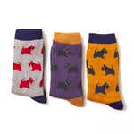 Load image into Gallery viewer, lusciousscarves Socks Mr Heron Westie Pups Bamboo Socks - Grey

