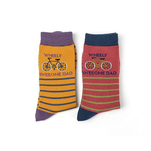 lusciousscarves Socks Mr Heron Wheely Awesome Dad Bamboo Socks Box