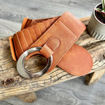Load image into Gallery viewer, lusciousscarves Tan Ladies Faux Leather Stretchy Waist Belt with Chrome Loop and Hook.
