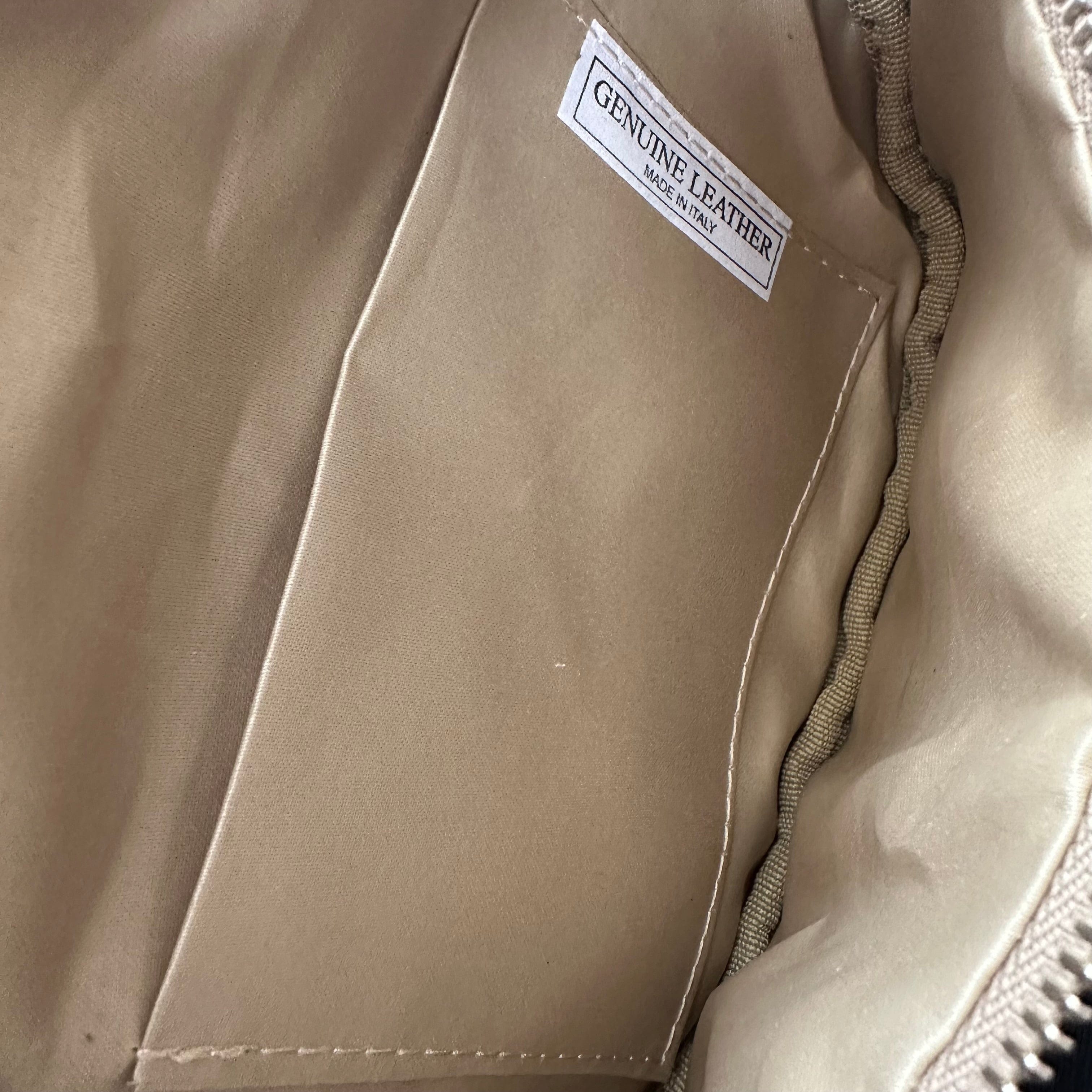 lusciousscarves Taupe Italian Leather Bum Bag / Chest Bag
