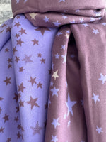 Load image into Gallery viewer, lusciousscarves Violet , Purple and Mauve Reversible Stars Scarf / Wrap
