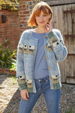Load image into Gallery viewer, lusciousscarves wool cardigan Pachamama Hazy Sheep Cardigan
