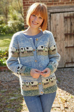 Load image into Gallery viewer, lusciousscarves wool cardigan small Pachamama Hazy Sheep Cardigan
