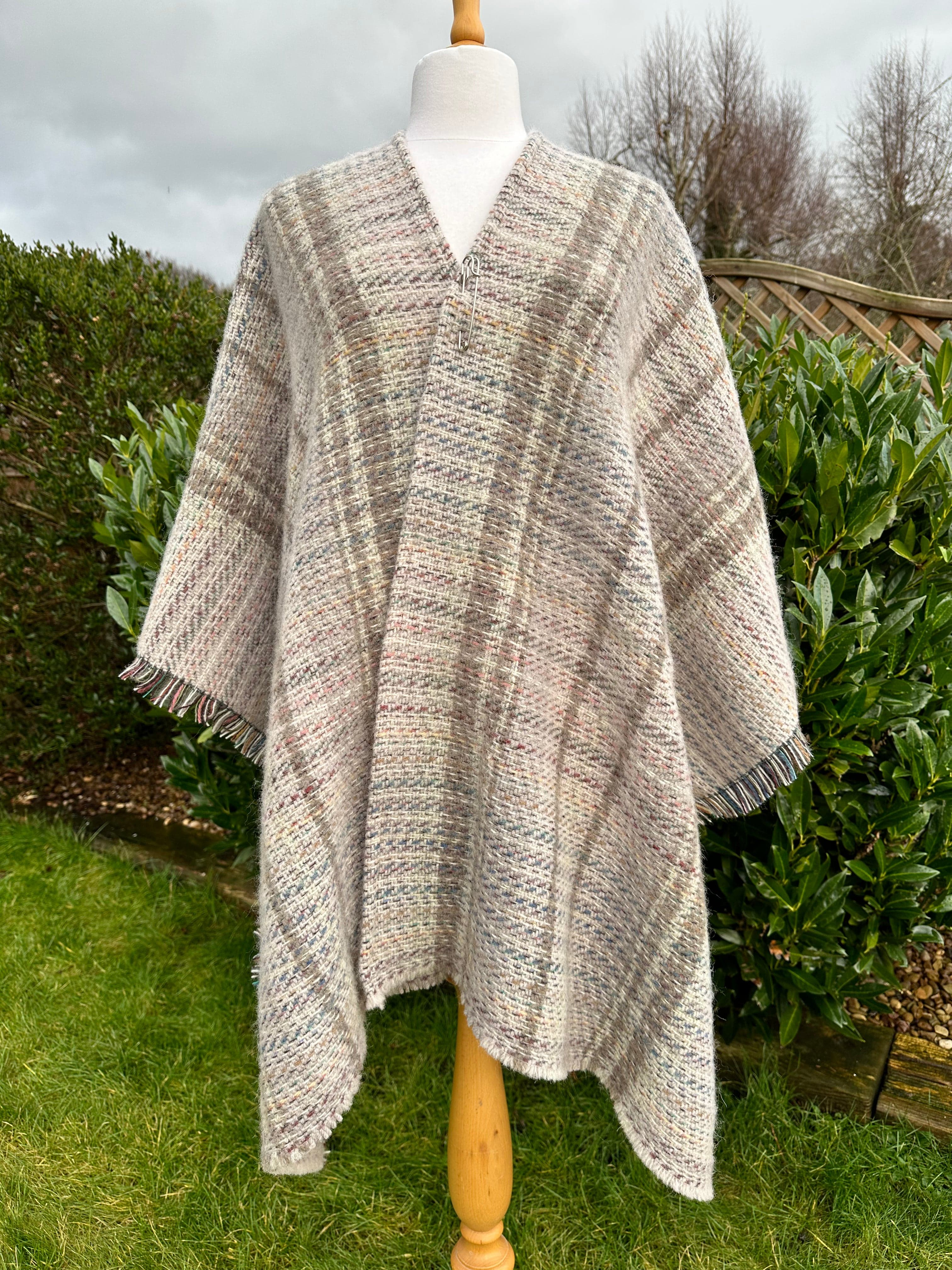 lusciousscarves Wool clothing Handmade Recycled Wool Cape