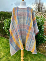 Load image into Gallery viewer, lusciousscarves Wool clothing Handmade Recycled Wool Poncho
