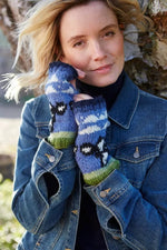 Load image into Gallery viewer, lusciousscarves wool handwarmer Pachamama Dairy Cow Handwarmer
