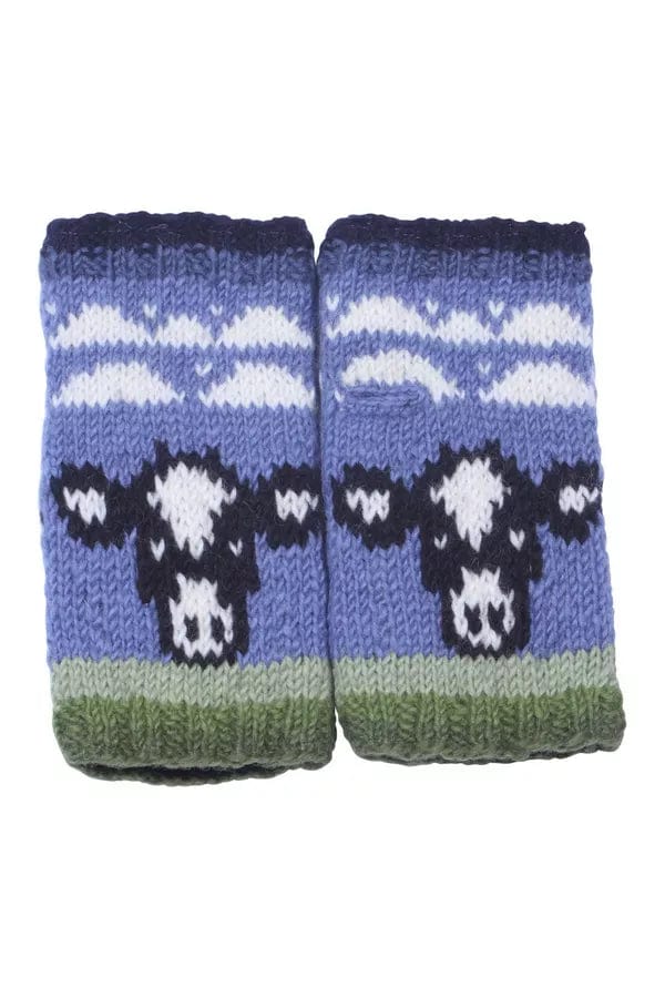 lusciousscarves wool handwarmer Pachamama Dairy Cow Handwarmer