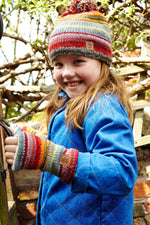 Load image into Gallery viewer, lusciousscarves wool handwarmer Pachamama Kids Seville Handwarmers (3 - 5 Years)
