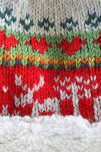 lusciousscarves wool handwarmer Pachamama Reindeer Christmas Handwarmer