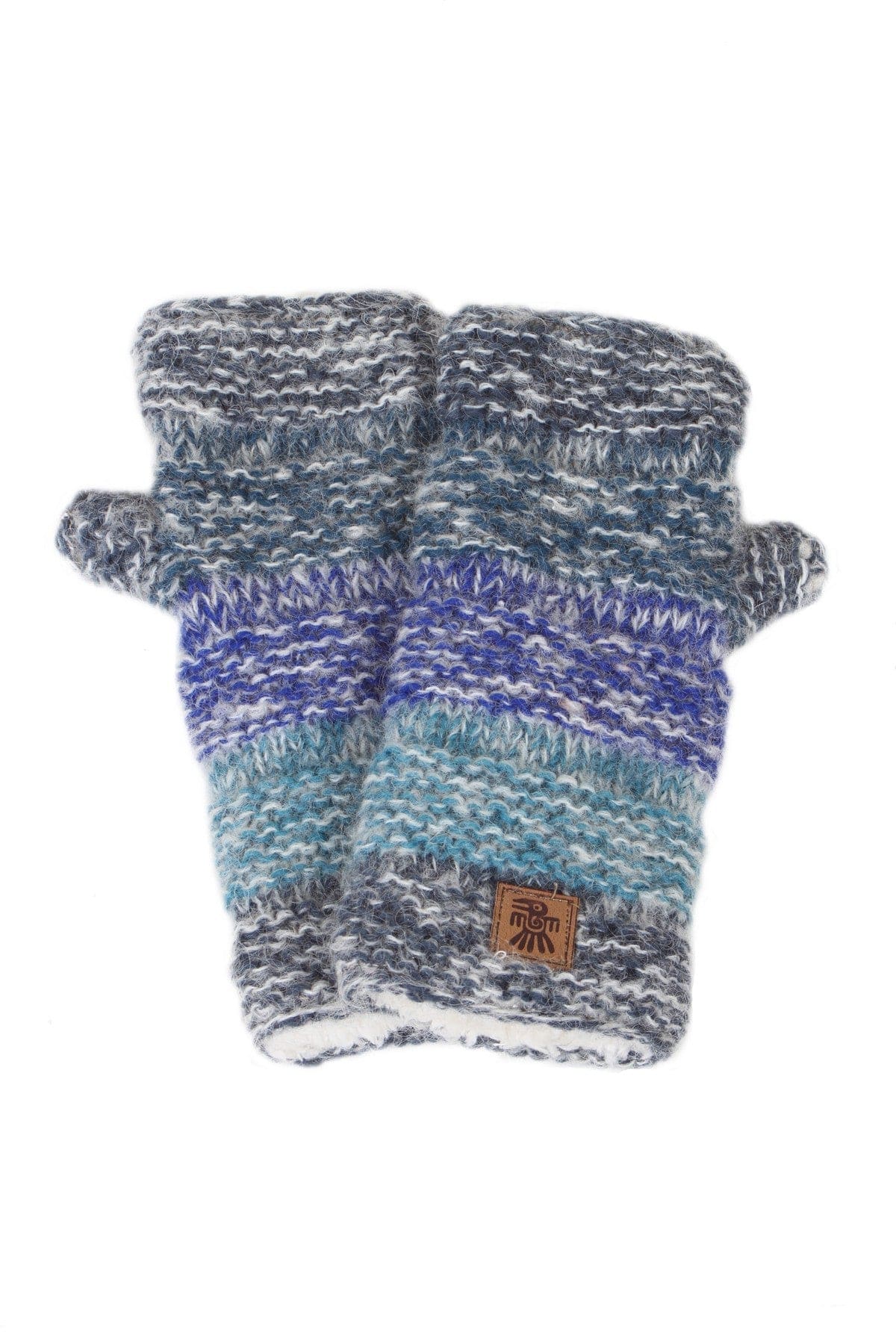 lusciousscarves wool handwarmer Pachamama Sierra Nevada Handwarmer Blue