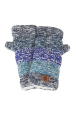 Load image into Gallery viewer, lusciousscarves wool handwarmer Pachamama Sierra Nevada Handwarmer Blue
