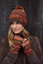 Load image into Gallery viewer, lusciousscarves wool hat Pachamama Womens Moray Bobble Beanie
