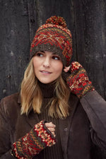 Load image into Gallery viewer, lusciousscarves wool hat Pachamama Womens Moray Bobble Beanie
