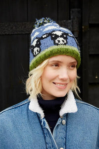 lusciousscarves wool hats Pachamama Dairy Cow Bobble Beanie