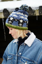 Load image into Gallery viewer, lusciousscarves wool hats Pachamama Dairy Cow Bobble Beanie

