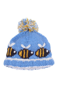 lusciousscarves wool hats Pachamama Kids Animal Bobble Hat Bumble Bee