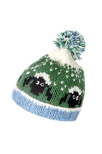Load image into Gallery viewer, lusciousscarves wool hats Pachamama Kids Animal Bobble Hat Sheep
