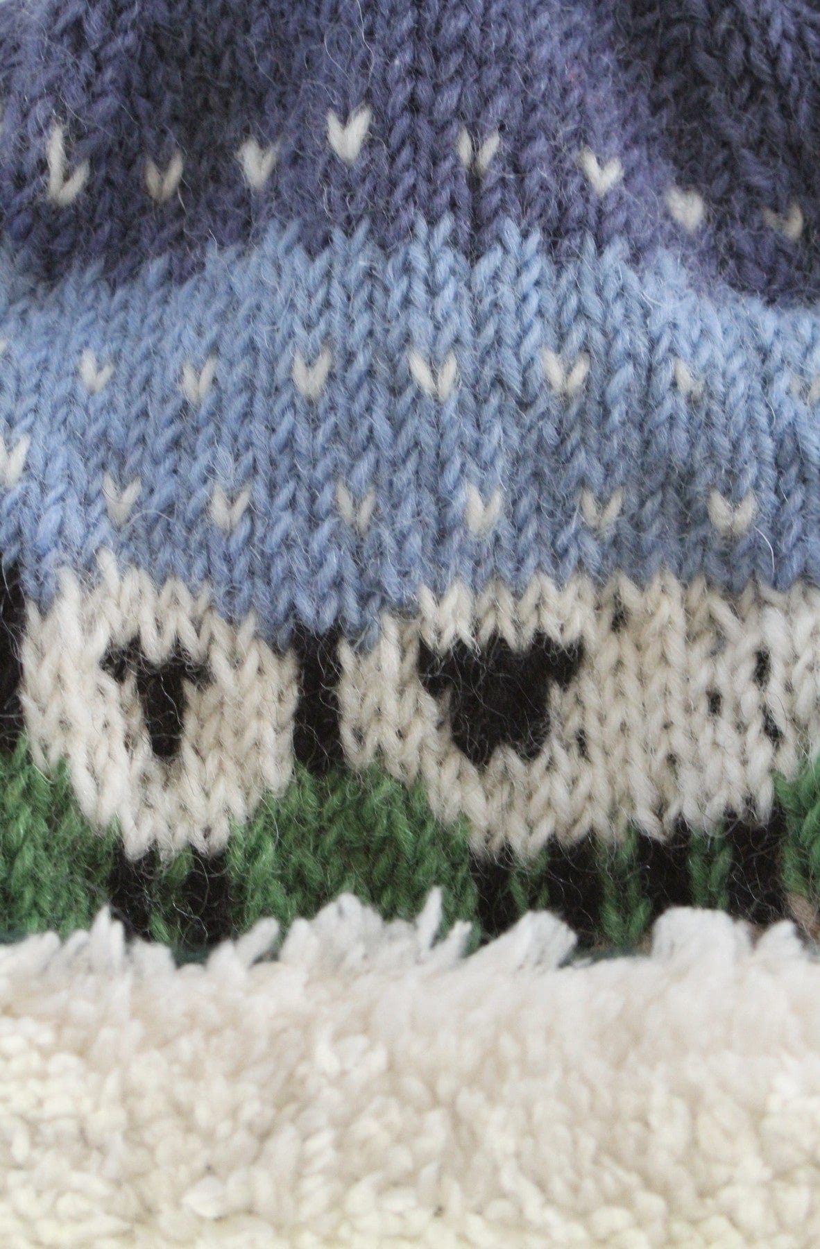 lusciousscarves wool hats Pachamama Kids Snowy Sheep Bobble Beanie