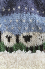 Load image into Gallery viewer, lusciousscarves wool hats Pachamama Kids Snowy Sheep Bobble Beanie

