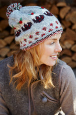 Load image into Gallery viewer, lusciousscarves wool hats Pachamama Pudding Christmas Bobble Beanie
