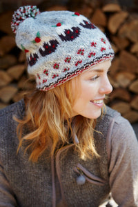 lusciousscarves wool hats Pachamama Pudding Christmas Bobble Beanie