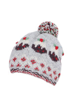 Load image into Gallery viewer, lusciousscarves wool hats Pachamama Pudding Christmas Bobble Beanie
