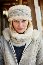 Load image into Gallery viewer, lusciousscarves wool head band Pachamama Chamonix Fur Headband
