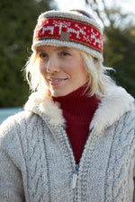 Load image into Gallery viewer, lusciousscarves wool head band Pachamama Reindeer Christmas Headband
